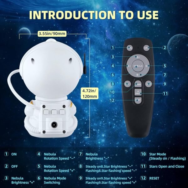 360° Adjustable Spaceman Light Projector - Image 5