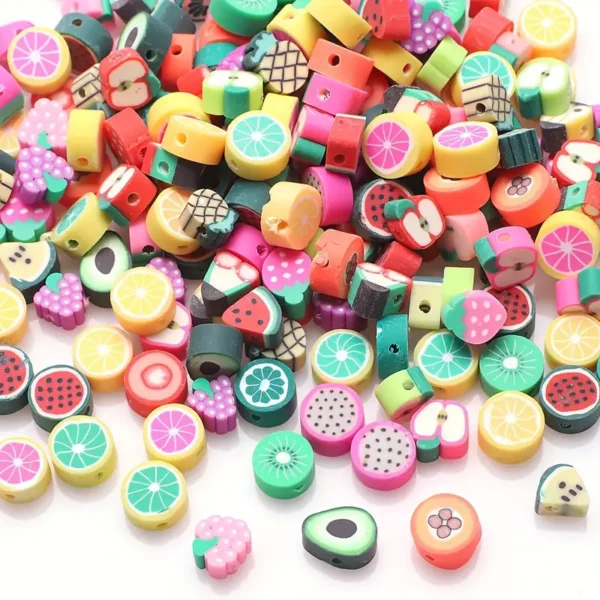 100pcs Mixed Fruit Polymer Clay - Image 11