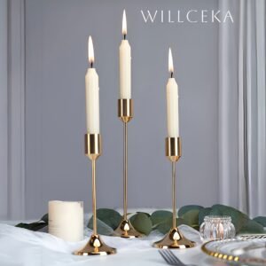 3 Metal Candle Holders